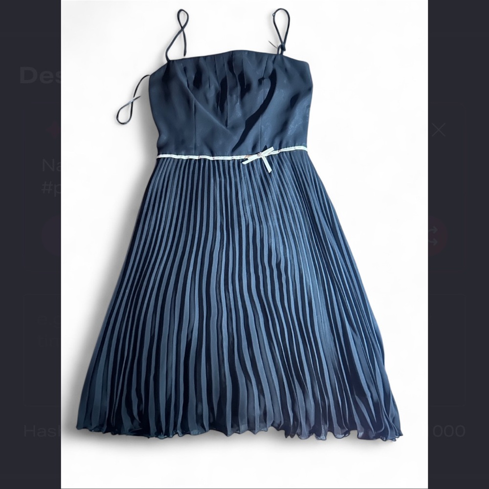 Allen B. By Allen Schwartz Black Satin Dress